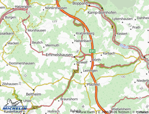 MICHELIN Emmelshausen map - ViaMichelin