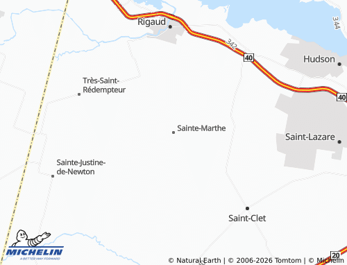 Kaart MICHELIN Sainte-Marthe - ViaMichelin