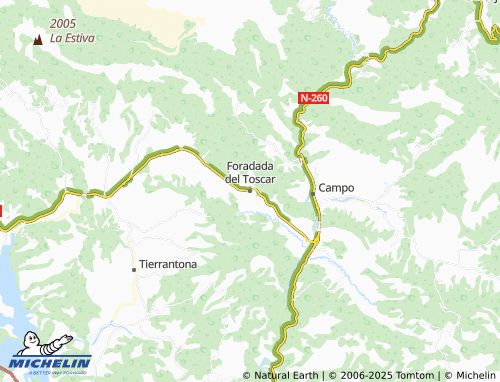 MICHELIN Foradada del Toscar map - ViaMichelin