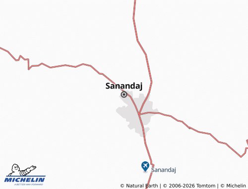 Kaart MICHELIN Sanandaj - ViaMichelin
