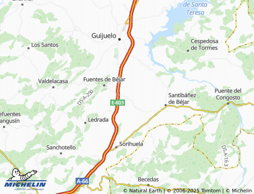 MICHELIN La Cabeza de Béjar map - ViaMichelin