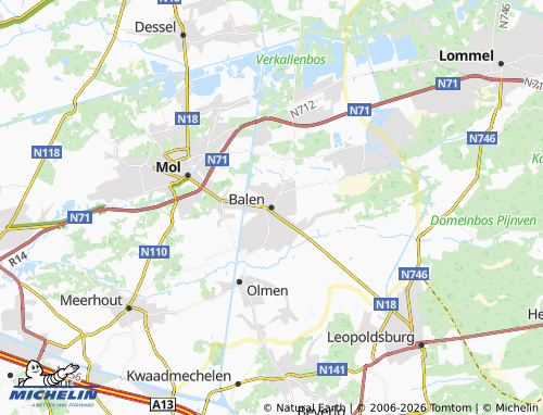 MICHELIN Balen map - ViaMichelin