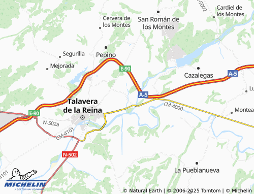 MICHELIN Casas de Brichete map - ViaMichelin