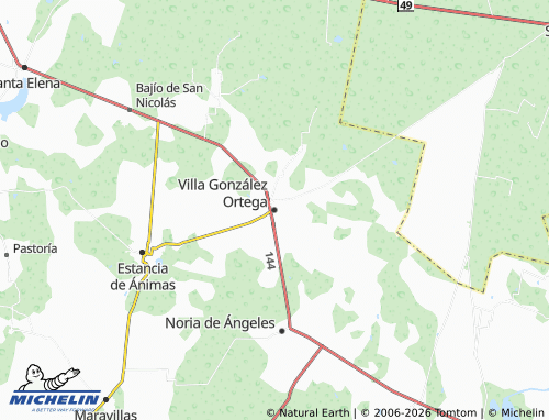 MICHELIN Villa González Ortega map - ViaMichelin