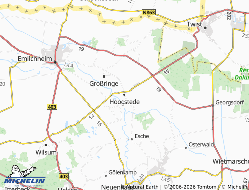 MICHELIN Hoogstede map - ViaMichelin