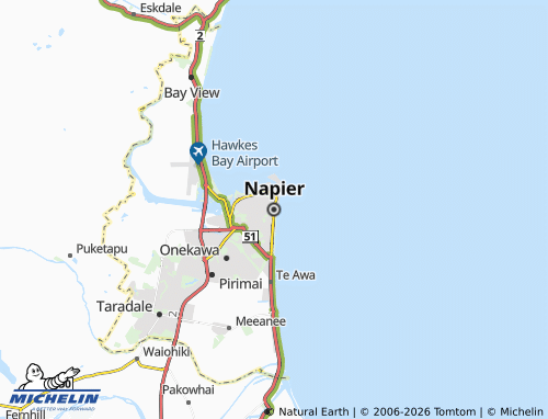 Mapa MICHELIN Napier - ViaMichelin
