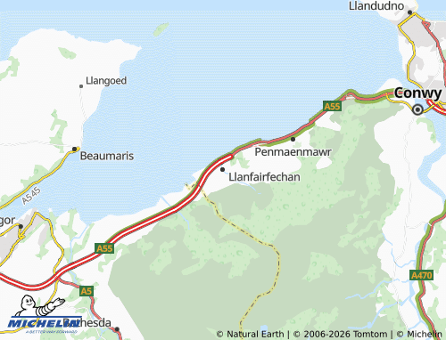 Mappa MICHELIN Llanfairfechan - ViaMichelin