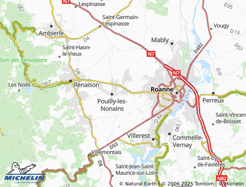 MICHELIN Saint-Léger-sur-Roanne map - ViaMichelin