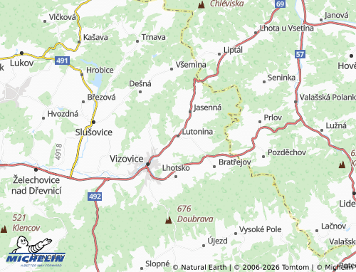Mappa MICHELIN Lutonina - ViaMichelin