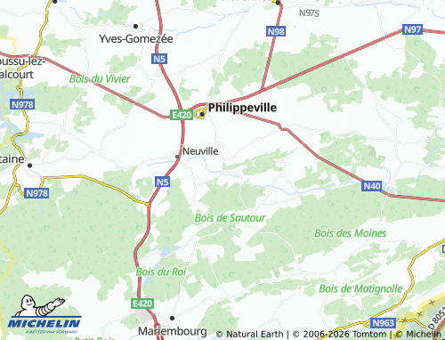 MICHELIN Sautour map - ViaMichelin