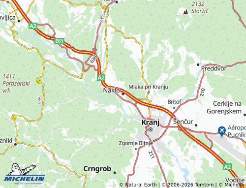 Mappa MICHELIN Naklo - ViaMichelin