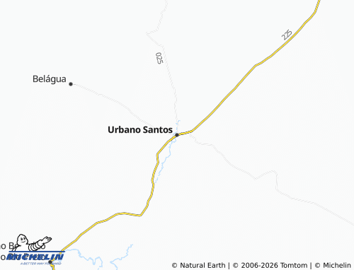 Mapa MICHELIN Urbano Santos - ViaMichelin