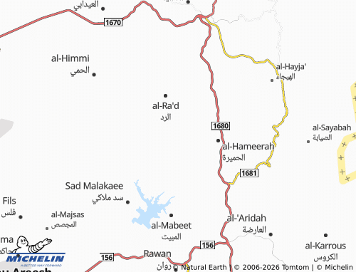 MICHELIN-Landkarte al-Hareeqah - ViaMichelin