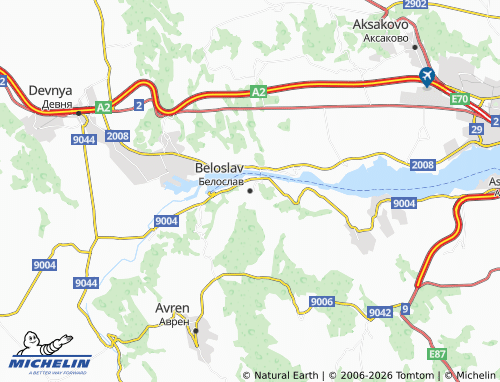 MICHELIN Beloslav map - ViaMichelin