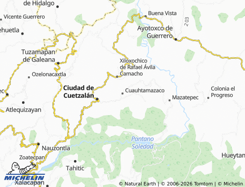 Kaart MICHELIN Cuauhtamazaco - ViaMichelin