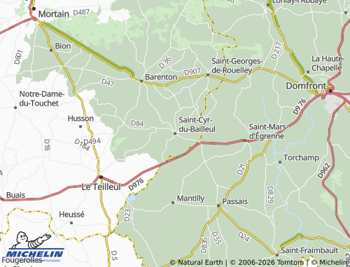 MICHELIN Saint-Cyr-du-Bailleul map - ViaMichelin