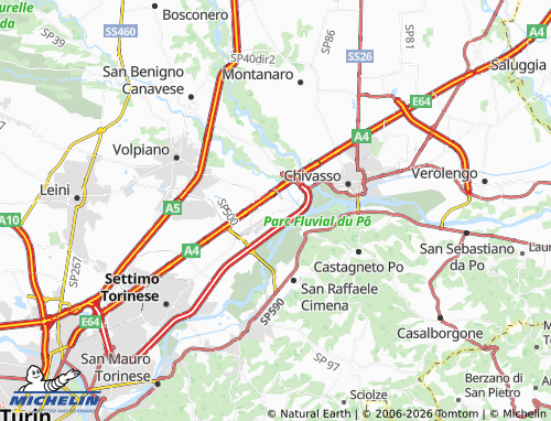 Mappa MICHELIN Brandizzo - ViaMichelin