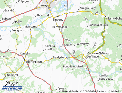 Mappa MICHELIN Champs - ViaMichelin