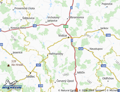 Mapa MICHELIN Jestřebice - ViaMichelin