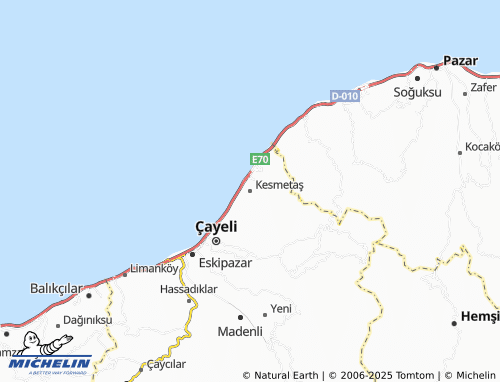 MICHELIN Kesmetaş map - ViaMichelin