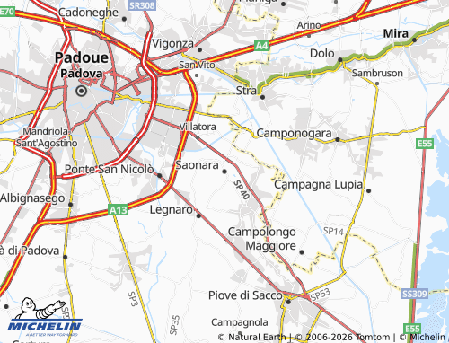 Mappa MICHELIN Saonara - ViaMichelin