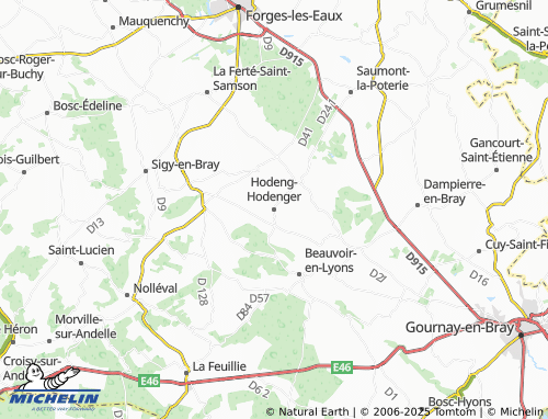 Carte MICHELIN Hodeng-Hodenger - ViaMichelin