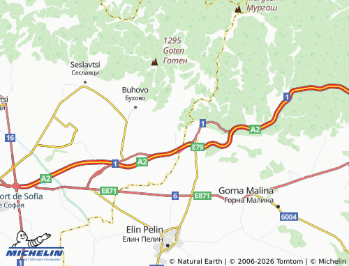 MICHELIN Zhelyava map - ViaMichelin