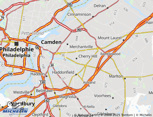MICHELIN Cherry Hill map - ViaMichelin