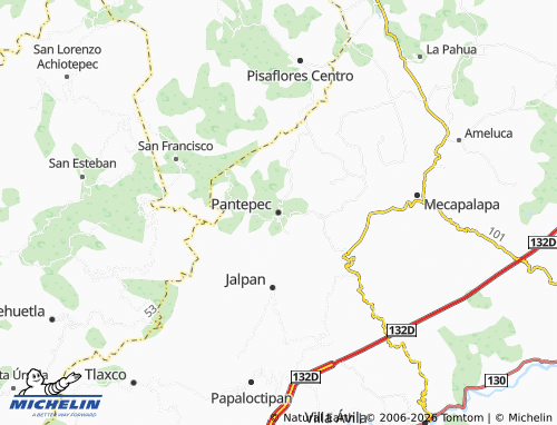 Mapa MICHELIN Pantepec - ViaMichelin