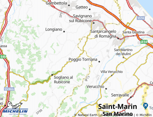 Mappa MICHELIN Borghi - ViaMichelin