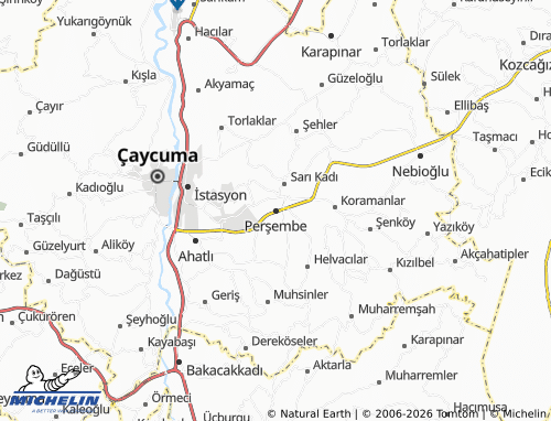 MICHELIN Perşembe map - ViaMichelin