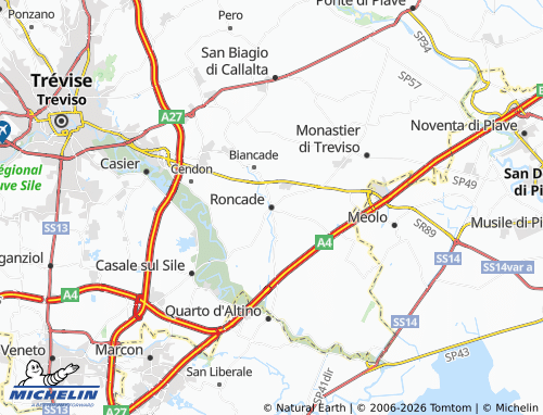 MICHELIN Roncade map - ViaMichelin