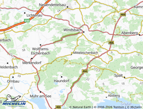 MICHELIN Mitteleschenbach map - ViaMichelin