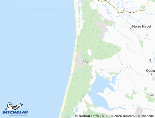 MICHELIN Henne Strand map - ViaMichelin