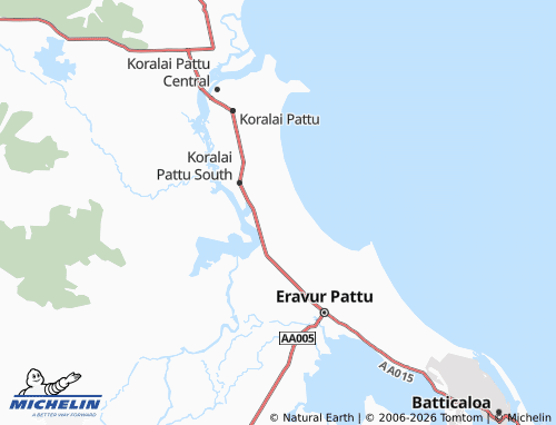 Mappa MICHELIN Palaiyadithona - ViaMichelin
