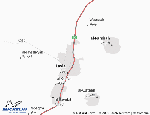 MICHELIN-Landkarte al-Jazeerah - ViaMichelin