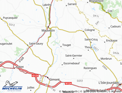 Mapa MICHELIN Touget - ViaMichelin