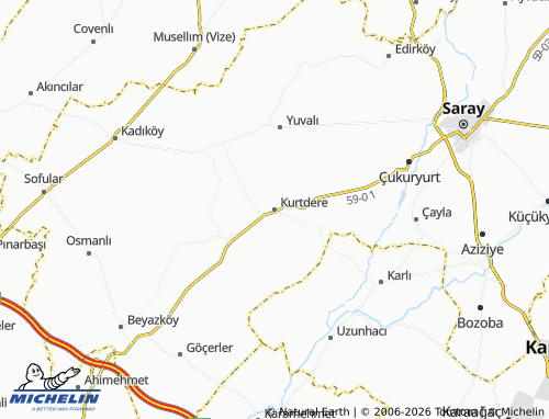 MICHELIN Kurtdere map - ViaMichelin
