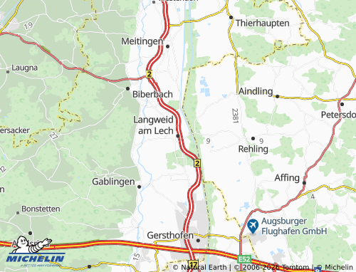 MICHELIN Langweid am Lech map - ViaMichelin