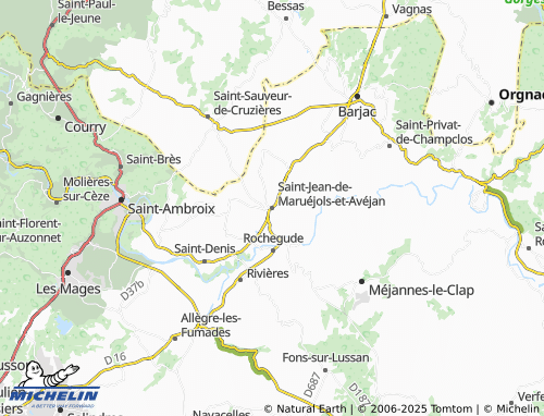 Kaart MICHELIN Saint-Jean-de-Maruéjols-et-Avéjan - ViaMichelin