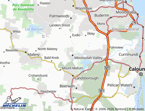 MICHELIN Mooloolah Valley map - ViaMichelin