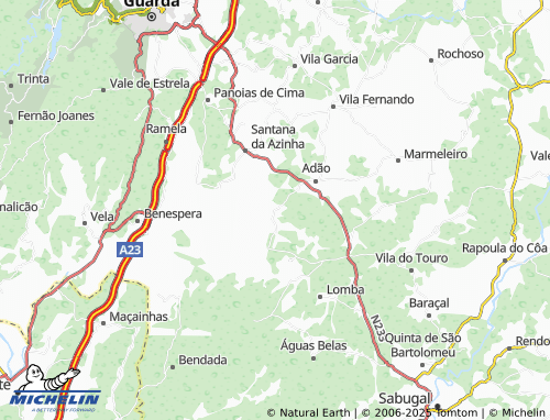 MICHELIN Aldeia de Santa Madalena map - ViaMichelin