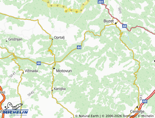 MICHELIN Bartolići map - ViaMichelin