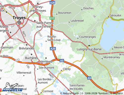 Carte MICHELIN Montaulin - ViaMichelin