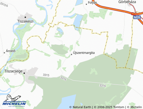 MICHELIN Újszentmargita map - ViaMichelin
