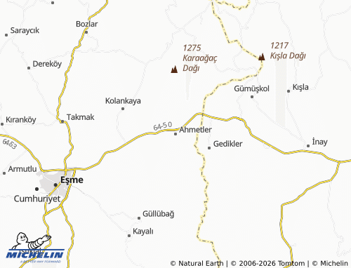 Mappa MICHELIN Ahmetler - ViaMichelin