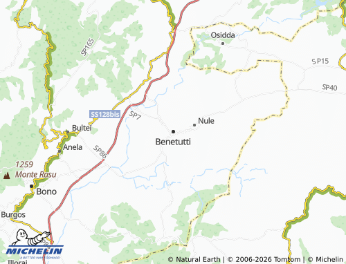 Mapa MICHELIN Benetutti - ViaMichelin