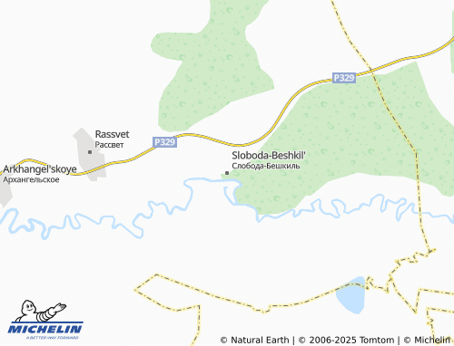 MICHELIN Sloboda-Beshkil' map - ViaMichelin