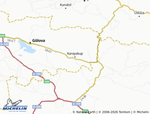 MICHELIN Karayakup map - ViaMichelin
