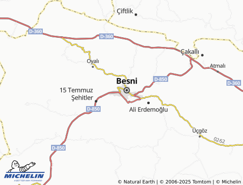 Mapa MICHELIN Pınarbaşı - ViaMichelin